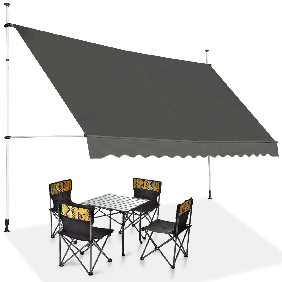 Telescopic Awning Sun Shade, Retractable Canopy Sun Shelter