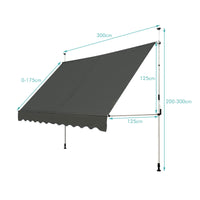 Telescopic Awning Sun Shade, Retractable Canopy Sun Shelter