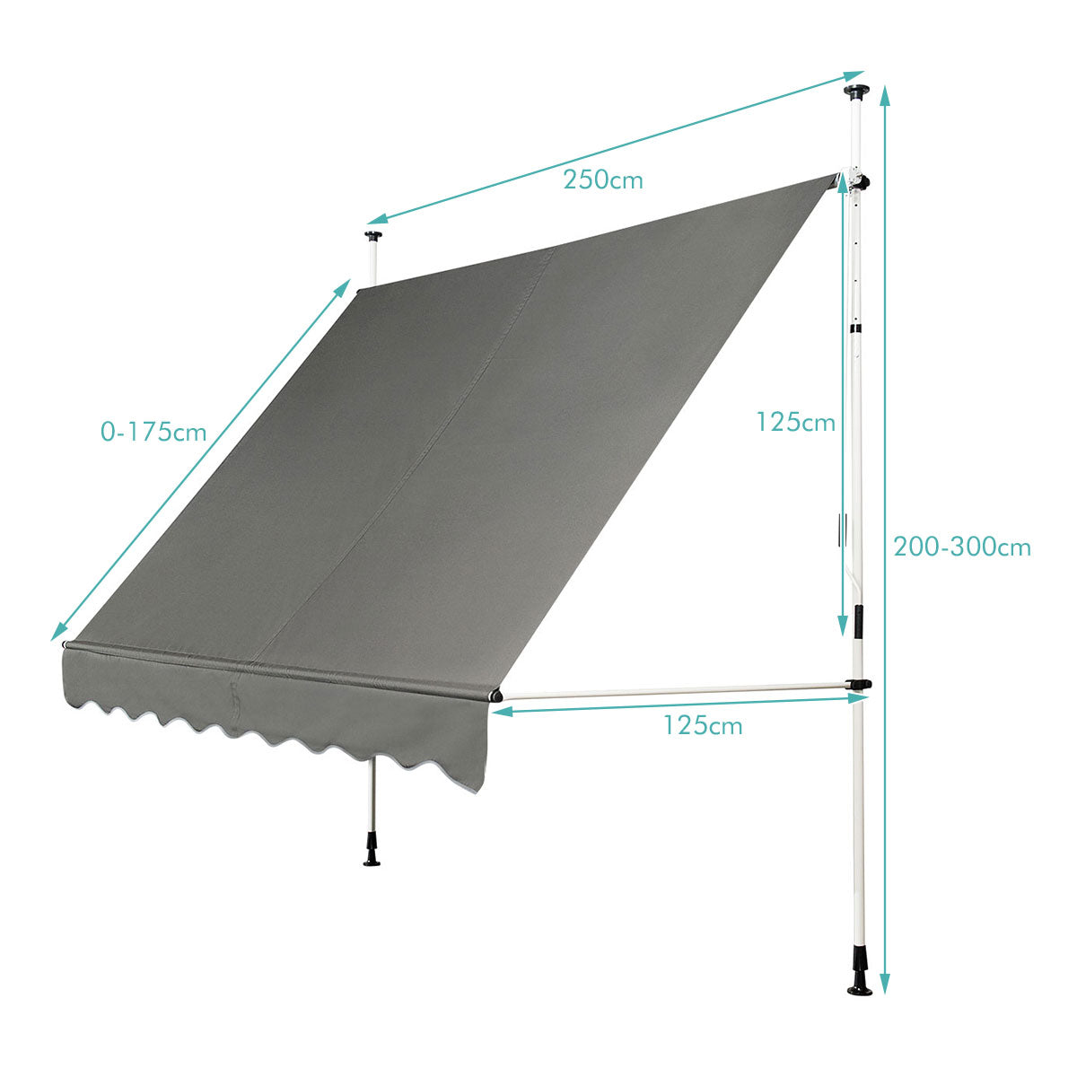 Telescopic Awning Sun Shade, Retractable Canopy Sun Shelter