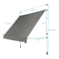 Telescopic Awning Sun Shade, Retractable Canopy Sun Shelter