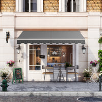 2.5 x 2.95M Retractable Awning, Sun Shade Shelter w/Easy Opening Manual Crank Handle