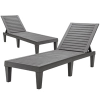 Outdoor Chaise Lounge Chair, Lightweight Patio Day Bed Recliner w/Adjustable Backrest
