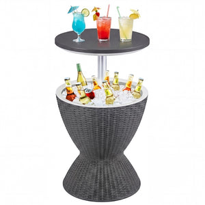Outdoor Ice Cooler with Height Adjustable Tabletop for Party