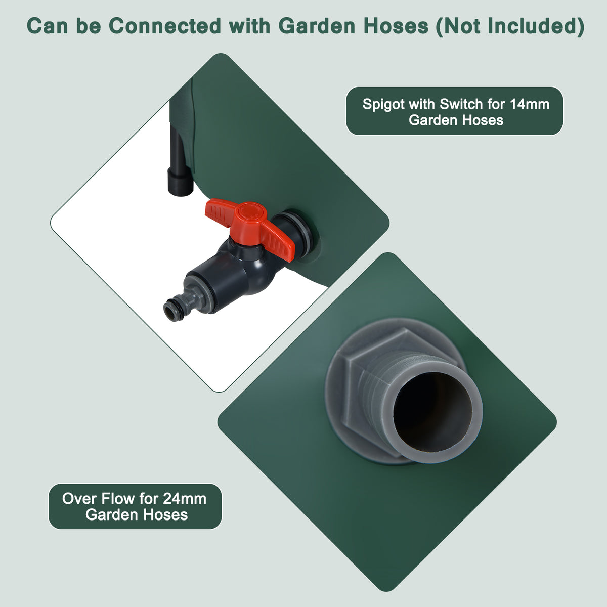 200L/225L Collapsible Rain Barrel, Water Storage Container