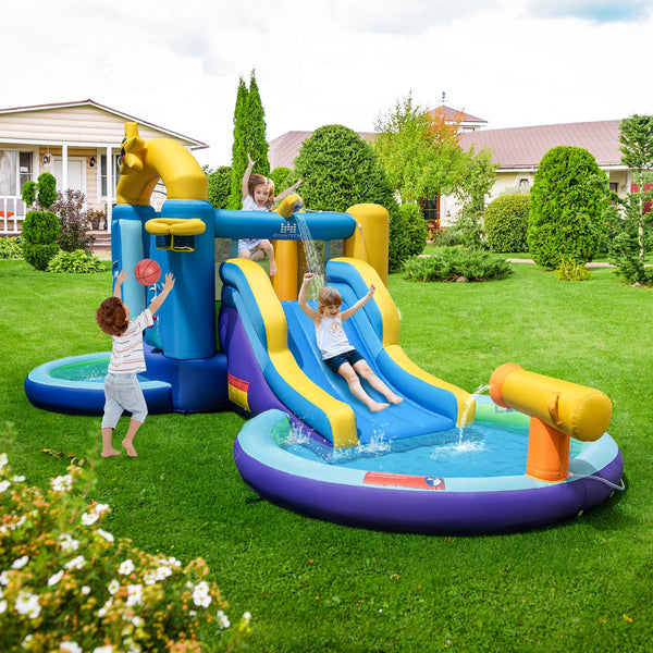 Ocean Inflatable Castle Inflatable Bounce House with 680W Blower