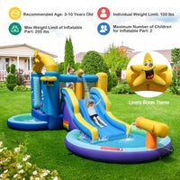 Ocean Inflatable Castle Inflatable Bounce House with 680W Blower