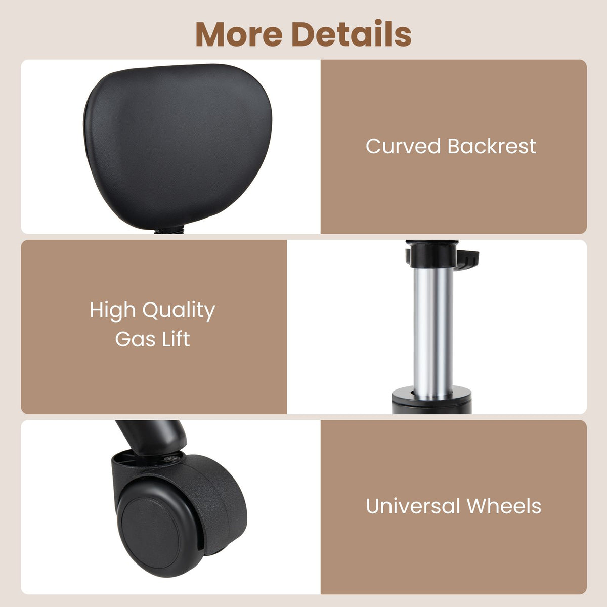 Ergonomic Cross Legged Office Chair with Wheels and Height Adjustable Seat