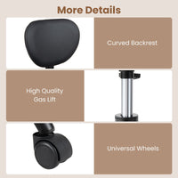 Ergonomic Cross Legged Office Chair with Wheels and Height Adjustable Seat