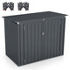 Outdoor Trash Can Storage Shed with Double Openings 2 Doors and Galvanized Frame