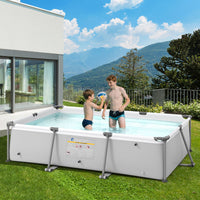 Outdoor Family Swimming Pool with Metal Frame and Multi-layer PVC