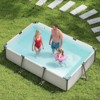 Outdoor Family Swimming Pool with Metal Frame and Multi-layer PVC