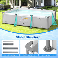 Outdoor Family Swimming Pool with Metal Frame and Multi-layer PVC