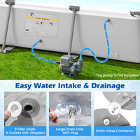 Outdoor Family Swimming Pool with Metal Frame and Multi-layer PVC