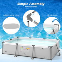 Outdoor Family Swimming Pool with Metal Frame and Multi-layer PVC