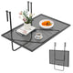 Outdoor Folding Balcony Railing Table with Metal Frame