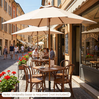 Rectangular Patio Umbrella with 3 Heights Push Button Tilt and Pulley Lift
