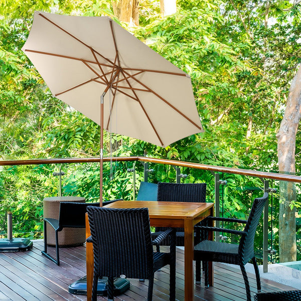2.7M/3M Outdoor Patio Umbrella with 8 Ribs and Air Vent