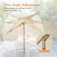 2.7M/3M Outdoor Patio Umbrella with 8 Ribs and Air Vent