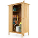 150x91cm Wooden Storage Cabinet for Garden with Lockable Door