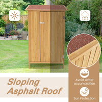 150x91cm Wooden Storage Cabinet for Garden with Lockable Door