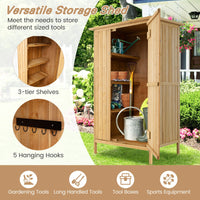 150x91cm Wooden Storage Cabinet for Garden with Lockable Door