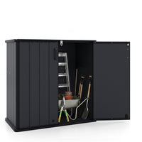 665 L Outdoor Storage Shed with Lockable Door and Waterproof Grooved Roof
