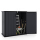 665 L Outdoor Storage Shed with Lockable Door and Waterproof Grooved Roof