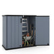 665 L Outdoor Storage Shed with Lockable Door and Waterproof Grooved Roof