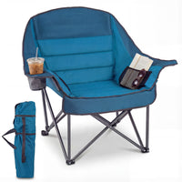 Oversized Camping Chair with Side Pockets and Cup Holder for Outdoor Sports