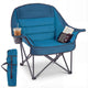 Oversized Camping Chair with Side Pockets and Cup Holder for Outdoor Sports