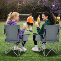 Heavy Duty Oversized Camping Chairs with Cooler Pouch and Cup Holder