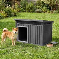 Dog House with Openable Sloped Roof and Air Vents Fits Medium Dogs