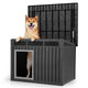 Dog House with Openable Sloped Roof and Air Vents Fits Medium Dogs