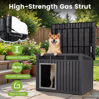 Dog House with Openable Sloped Roof and Air Vents Fits Medium Dogs
