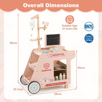 Wooden Doctor Playset with CT Machine and Stethoscope for Kids