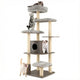Cat Tree, Wooden Cat Tower with 6-Layer Platform, Sisal Rope Scratching Posts