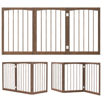 3-Panel Dog Gate 76cm Wooden Pet Fence