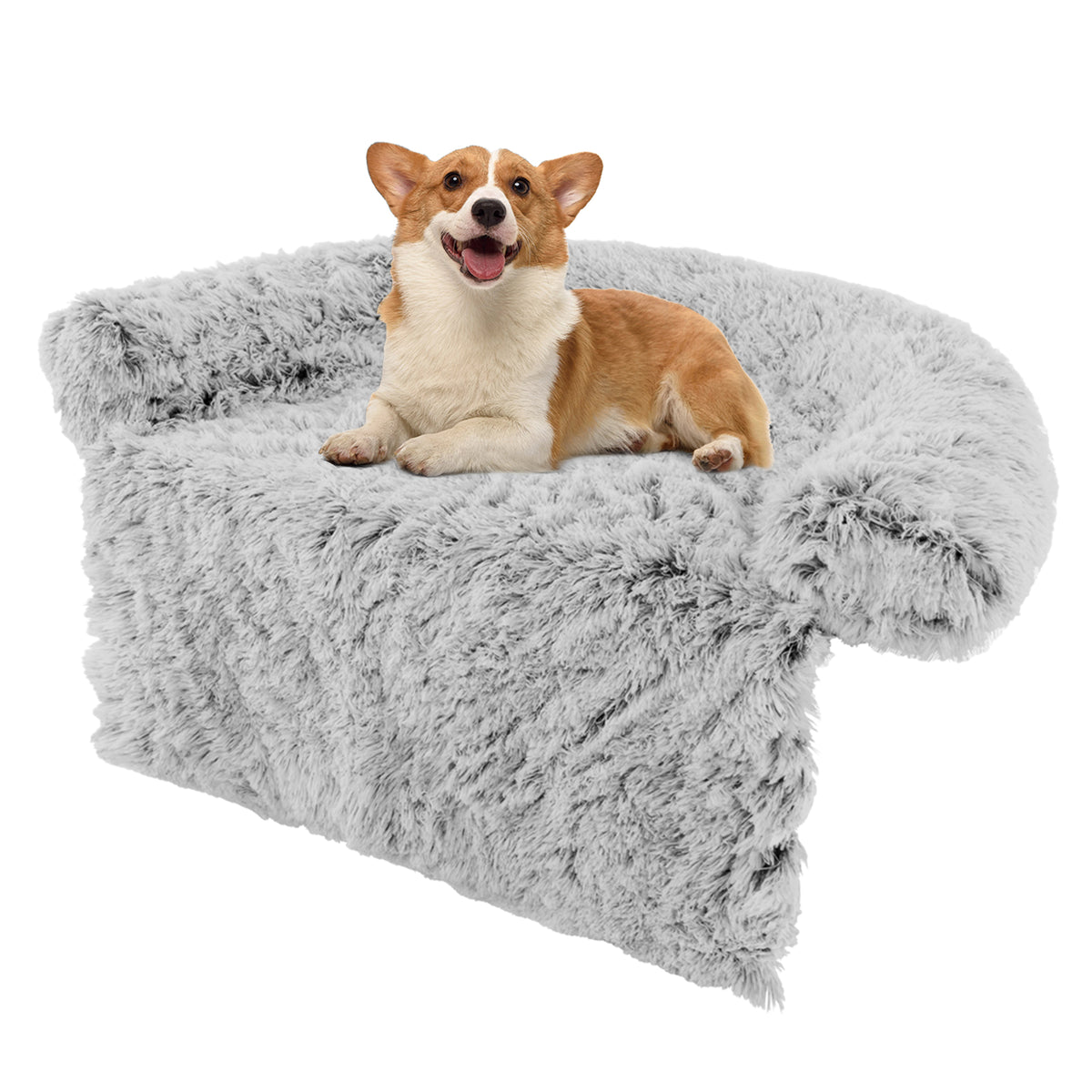 Plush Calming Dog Couch Bed, Dog Sofa Bed for Furniture Protector