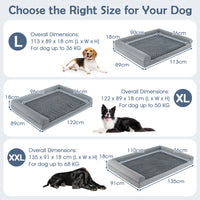 Orthopedic Foam Dog Bed, L/XL/XXL Sized Large Pet Bed