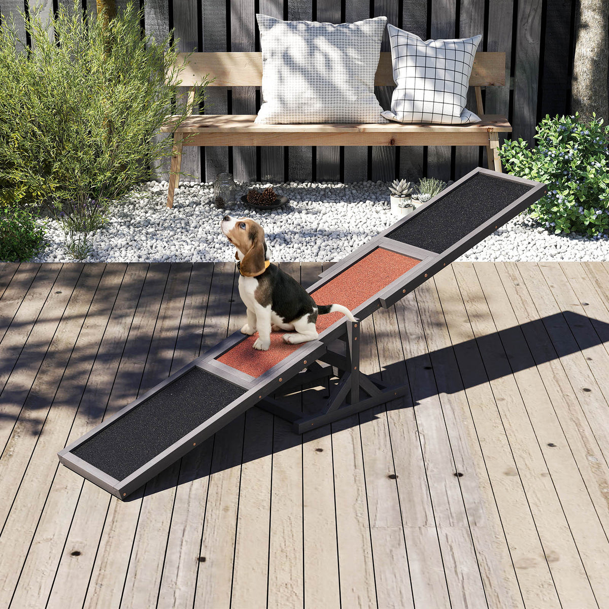 Wooden Dog Agility Seesaw, Dog Exercise & Play Set