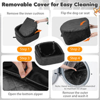 Dog Car Seat for Small and Medium Pets Soft Travel Dog Booster Seat