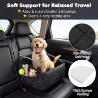 Dog Car Seat for Small and Medium Pets Soft Travel Dog Booster Seat