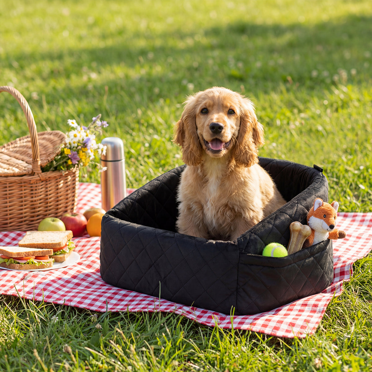 Dog Car Seat for Small and Medium Pets Soft Travel Dog Booster Seat