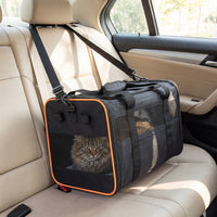 Rolling Pet Carrier Soft-sided Dog Travel Crate with Telescopic Handle