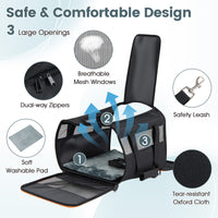 Rolling Pet Carrier Soft-sided Dog Travel Crate with Telescopic Handle