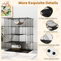 107/142 CM Large Cat Enclosure with Hammock and 1 Sky Window for Easy Access