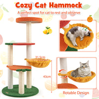 Fruit Style Cat Tree, Multi-level Cat Tower w/Padded Top Perch