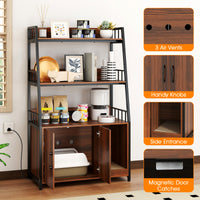 Cat Litter Box Enclosure with Storage Shelves