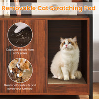 Cat Litter Box Enclosure with Storage Shelves