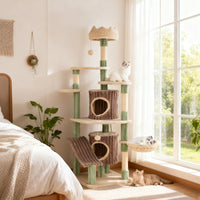 Large Cat Tree for Indoor Kittens 163 cm Tall Kitty Tower with 2 Condos